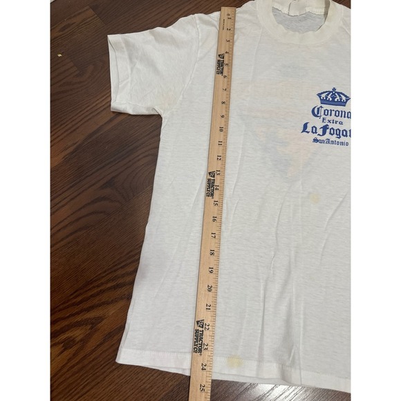 Vintage Corona Beer T-Shirt La Fogata San Antonio Graphic Tee - Picture 6 of 9